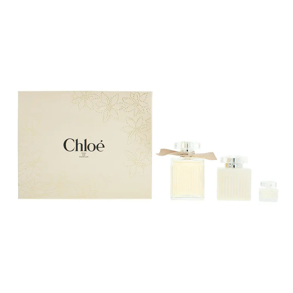 Chloé 3 Piece Gift Set: Eau de Parfum 100ml - Body Lotion 100ml - Eau de Parfum 5ml Chloé