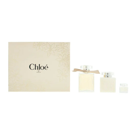 Chloé 3 Piece Gift Set: Eau de Parfum 100ml - Body Lotion 100ml - Eau de Parfum 5ml Chloé