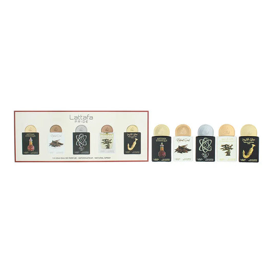 Lattafa Pride 5 Piece Gift Set: Eau de Parfum 20ml - Artisan Ethniqu Eau de Parfum 20ml - Eau de Parfum 20ml - Eau de Parfum 20ml - Eau de Parfum 20ml Lattafa