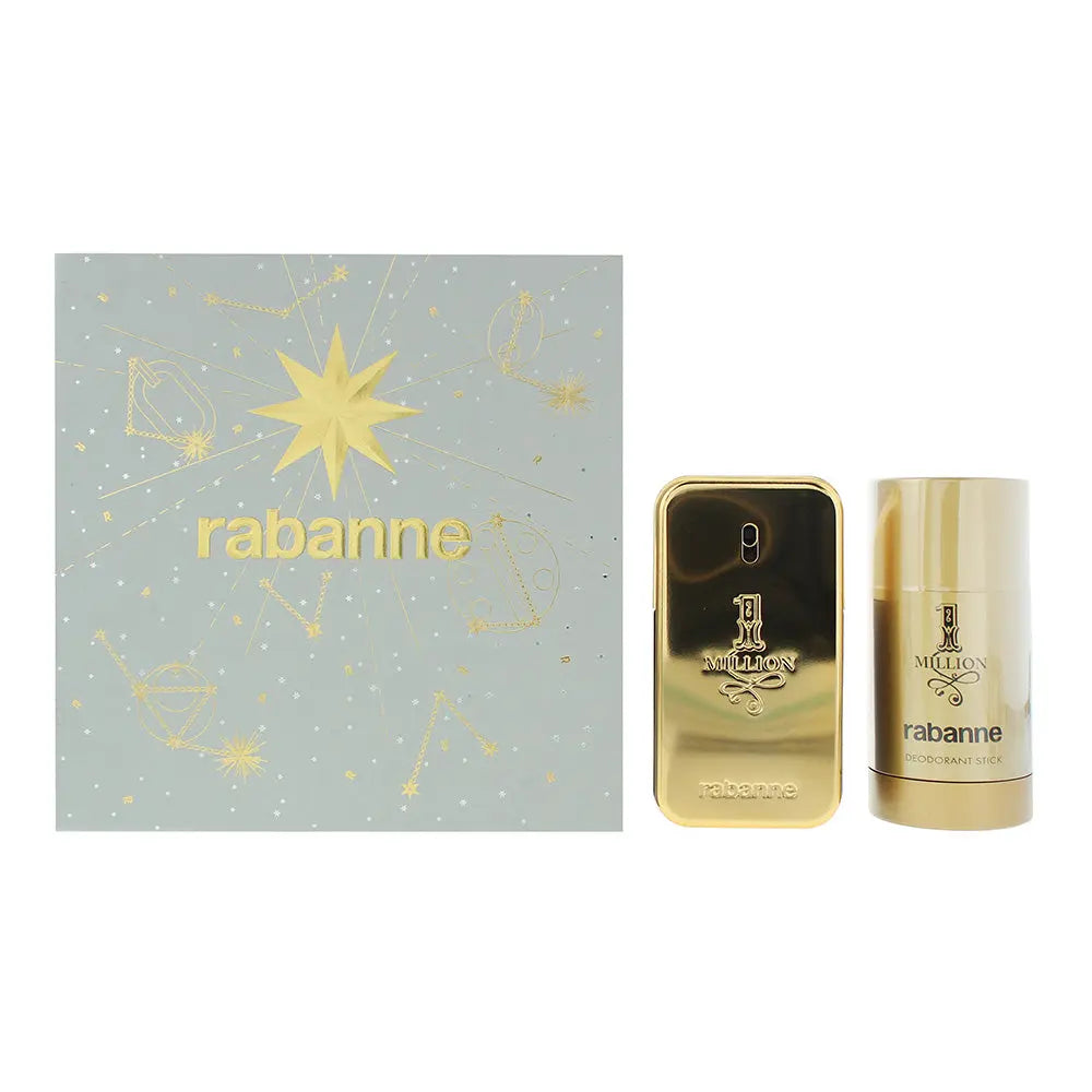 Rabanne 1 Million 2 Piece Gift Set: Eau de Toilette 50ml - Deodorant Stick 75ml Rabanne