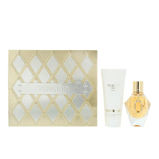 Rabanne Million Gold For Her 2 Piece Gift Set: Eau de Parfum 50ml - Body Lotion 100ml Rabanne