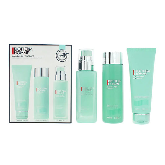 BIOTHERM AQUAPOWER SET: ADVANCED FACE GEL 75ML+ CLEANSER 125ML +  LOTION 200ML CRM