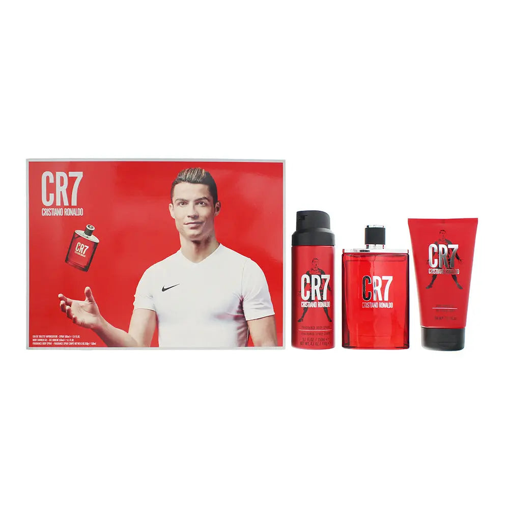Cristiano Ronaldo Cr7 3 Piece Gift Set: Eau de Toilette 100ml - Shower Gel 150ml Cr7