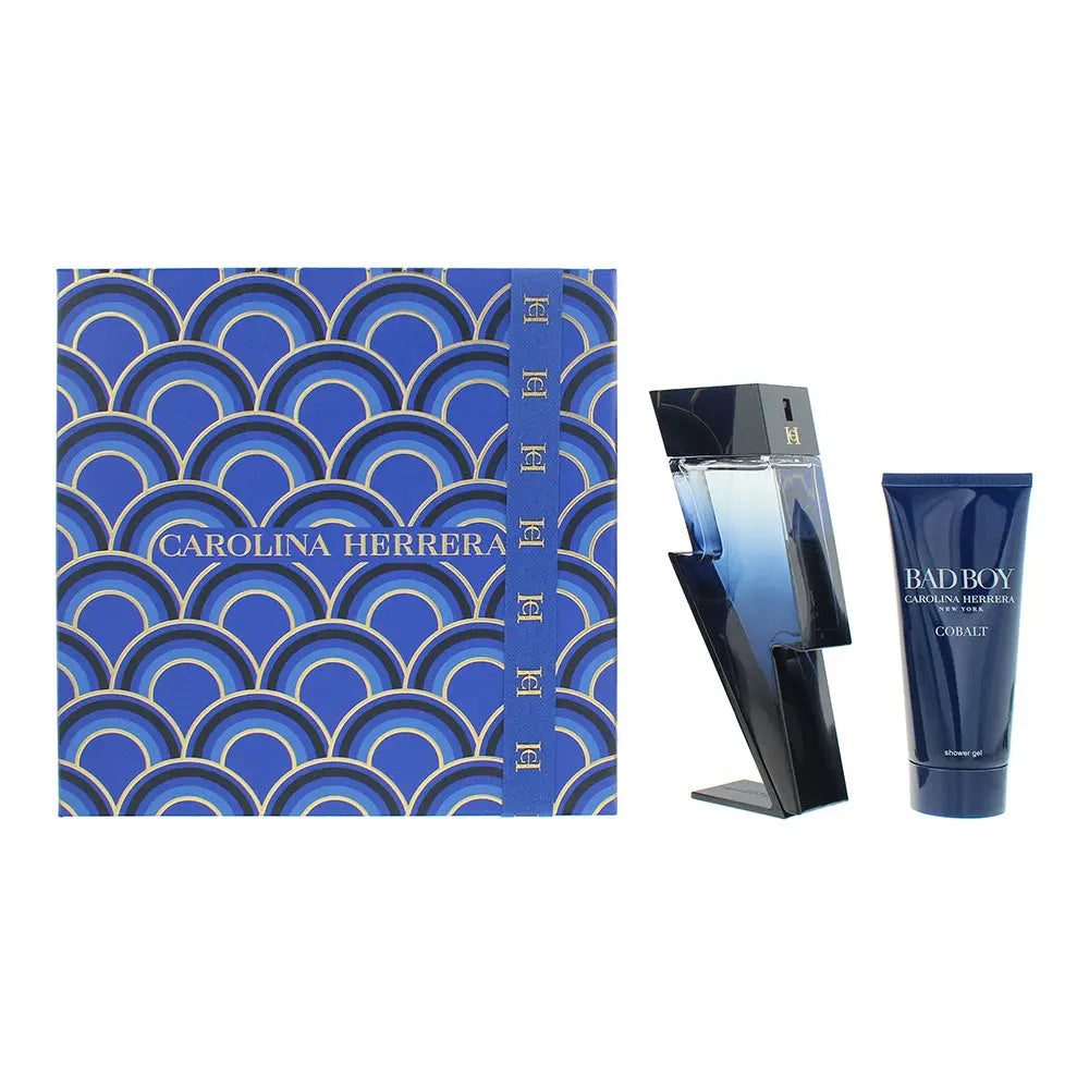 Carolina Herrera Bad Boy Cobalt 2 Piece Gift Set: Eau de Toilette 100ml - Shower Gel 100ml Bad Boy
