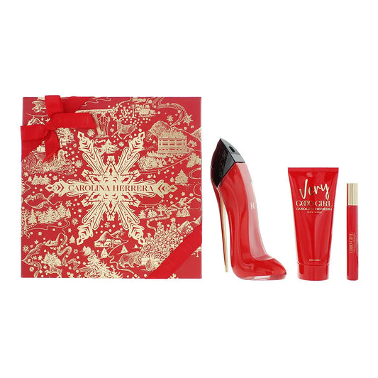 Carolina Herrera Very Good Girl 3 Piece Gift Set: Eau de Parfum 80ml - Eau de Parfum 10ml - Body Lotion 100ml Very Good Girl