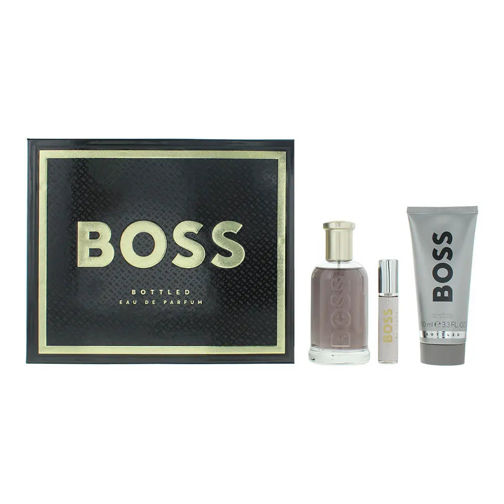 Hugo Boss Bottled 3 Piece Gift Set: Eau de Parfum 100ml - Eau de Parfum 10ml - S Hugo Boss