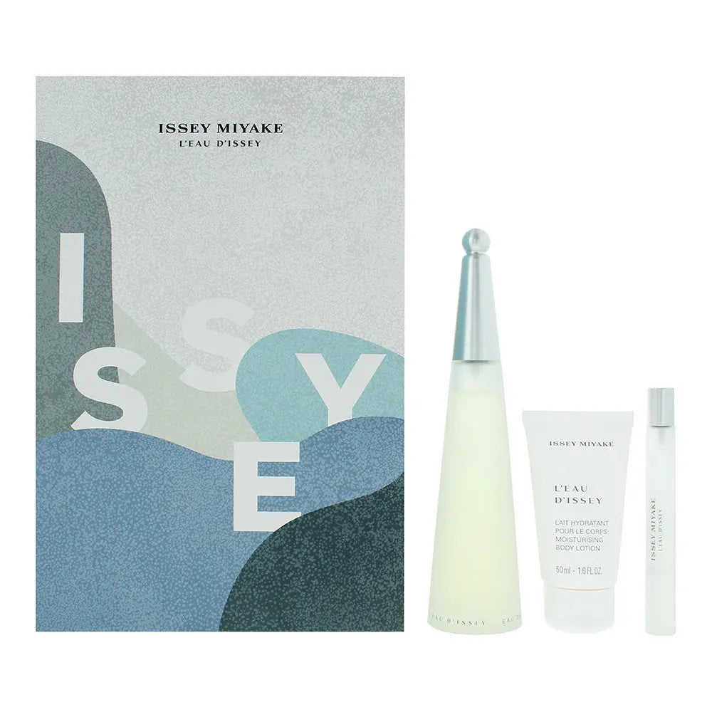 Issey Miyake L'eau D'issey 3 Piece Gift Set: Eau de Toilette 100ml - Eau de Toil Issey Miyake