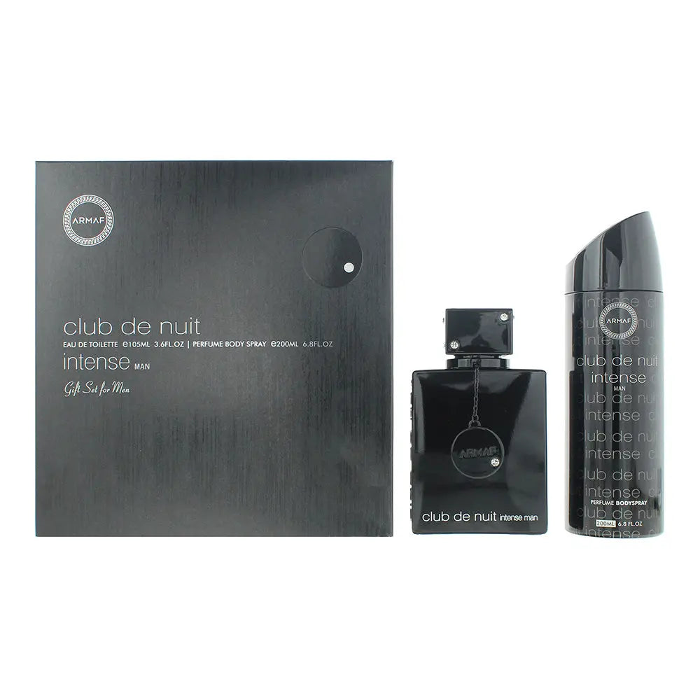 Armaf Club De Nuit Intense 2 Piece Gift Set: Eau de Toilette 105ml - Body Spray 200ml Armaf