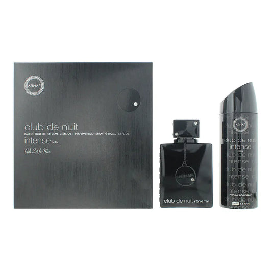 Armaf Club De Nuit Intense 2 Piece Gift Set: Eau de Toilette 105ml - Body Spray 200ml Armaf