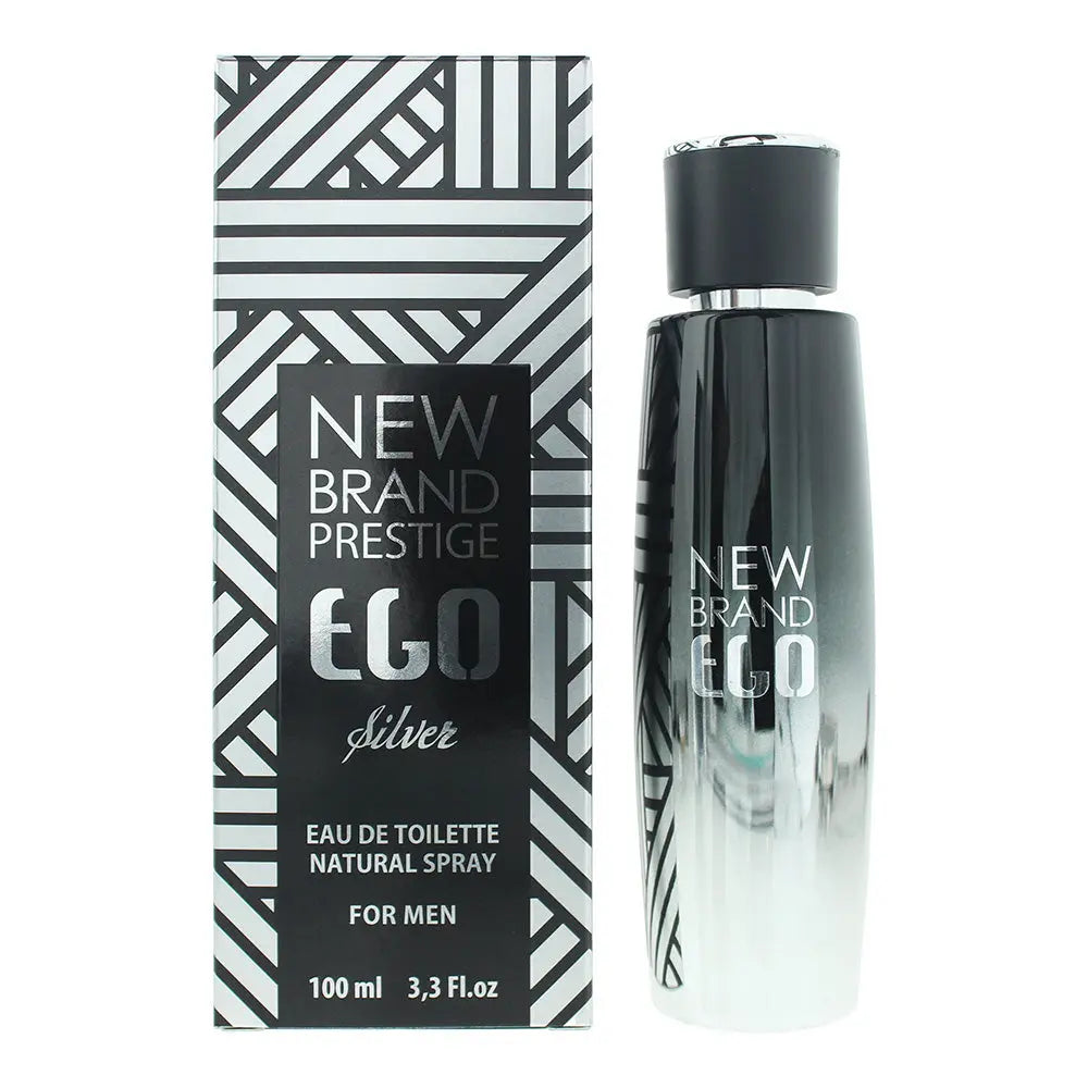 New Brand Ego Silver For Men Eau de Toilette 100ml New Brand