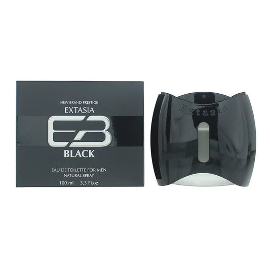 New Brand Extasia Black For Men Eau de Toilette 100ml New Brand