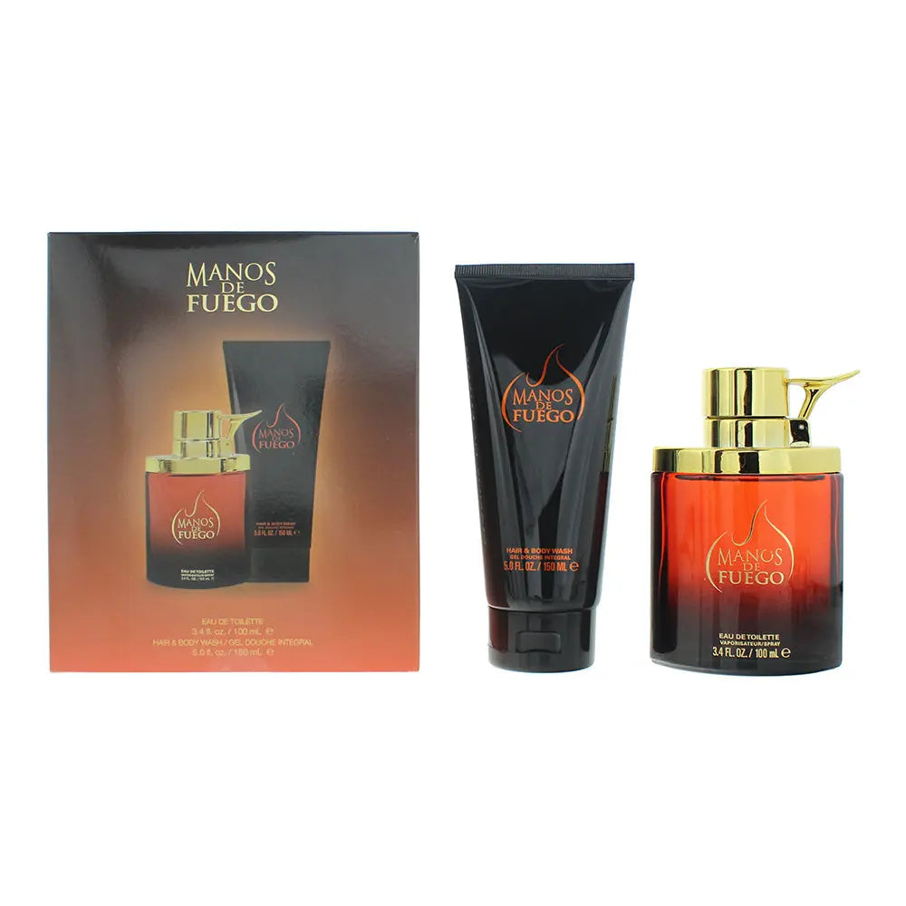 Manos de Fuego Caliente 2 Piece Gift Set: Eau de Toilette 100ml - Hair  Body Wash 150ml Manos de Fuego