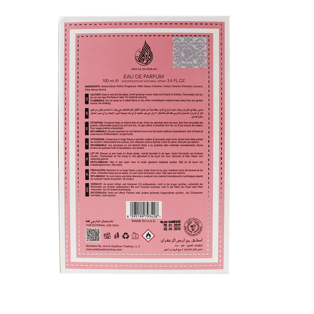 Ard Al Zaafaran Mousuf Wardi Eau de Parfum 100ml Ard Al Zaafaran