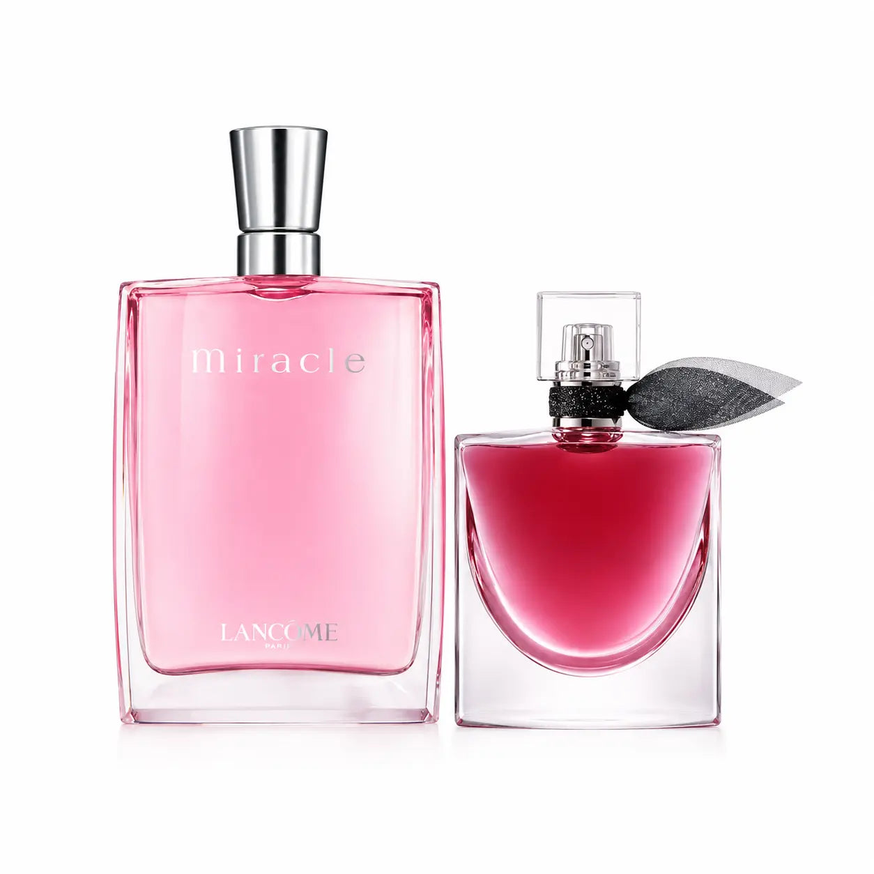 Lancôme La Vie Est Belle L’Elixir Refillable EDP Spray 50ml & Lancôme Miracle EDP Spray 100ml Ultra-Rich Floral Gourmand & Fresh Floral Oriental Feminine Fragrance Duo Gift Set | Iconic French Luxury Perfume Bundle for Her Lancome
