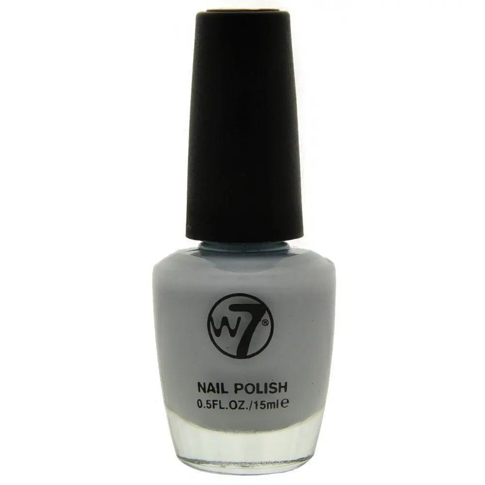 W7 Cosmetics Grey Nail Polish 15ml - Powder Grey W7 Cosmetics