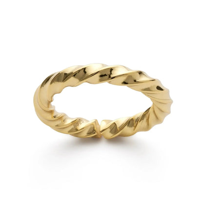 Elk & Bloom 14K Gold Twist Band Ring Elk & Bloom