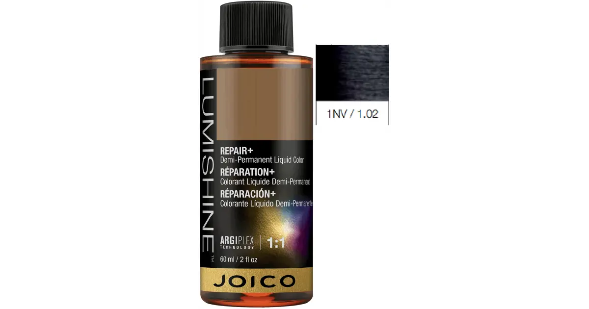 JOICO Lumishine Demi Permanent  60ml - 1NV (1.02) Natural Violet Black - The Beauty Store