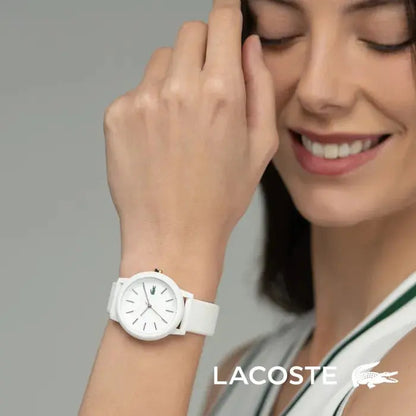 Lacoste Women's Watch 2001211 White Quartz 36mm Silicone Strap Lacoste