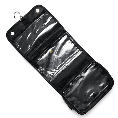 'Emma' 3 in 1 Hanging Wash Bag in Black Victoria Green