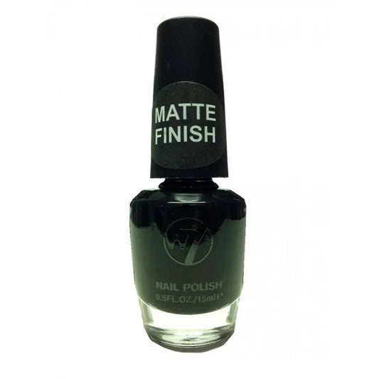 W7 Cosmetics Black Nail Polish 15ml - Matt Black W7 Cosmetics