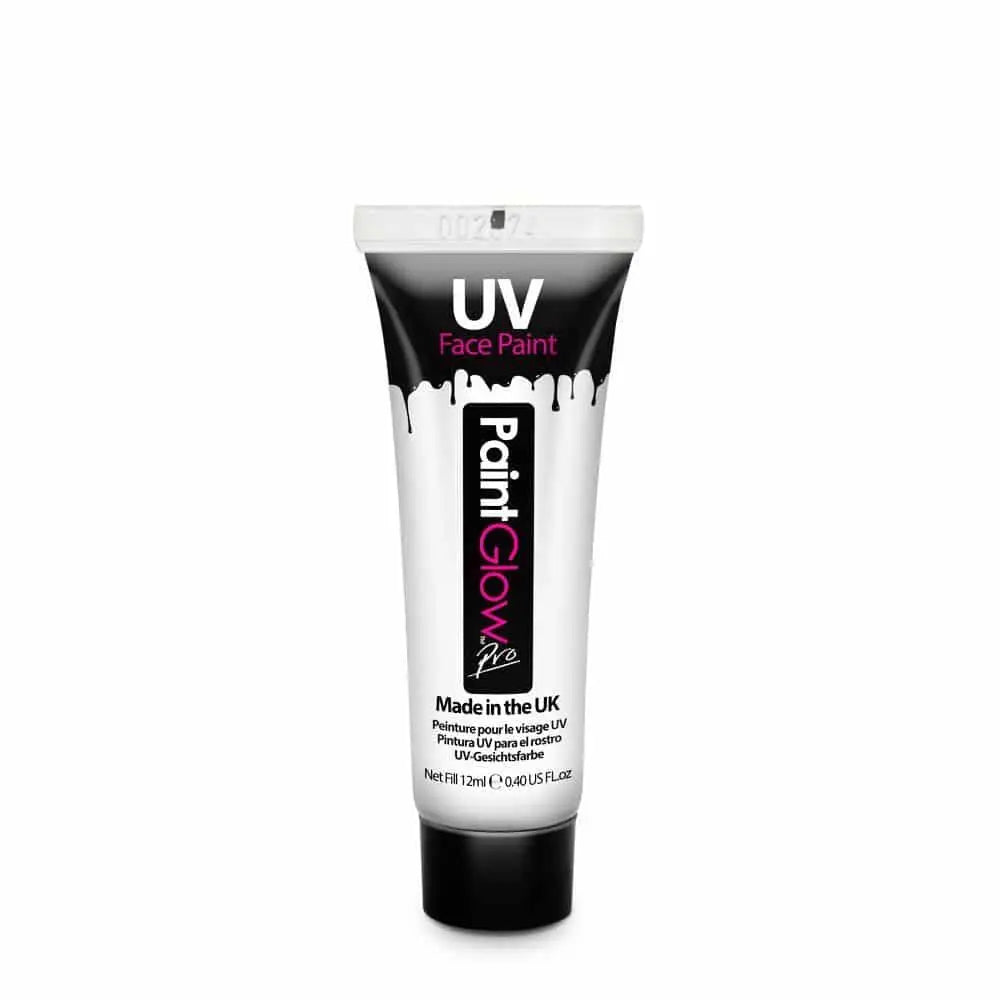 PaintGlow Pro UV Face & Body Paint 12ml  - White PaintGlow
