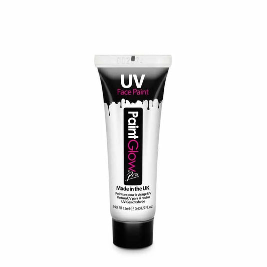 PaintGlow Pro UV Face & Body Paint 12ml  - White PaintGlow