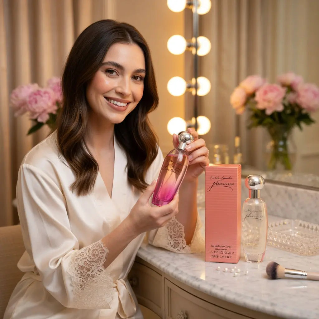 Estee Lauder Pleasures Intense Eau de Parfum 100ml & Estee Lauder Pleasures Eau de Parfum Spray 30ml Rich Intensely Floral & Fresh Clean Floral Feminine Fragrance Duo Gift Set | Full Size & Compact Luxury EDP Perfume Bundle The Beauty Store