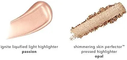 Becca Liquid & Light Highlight Kit Shimmering Skin Perfector & Pressed Powder Becca