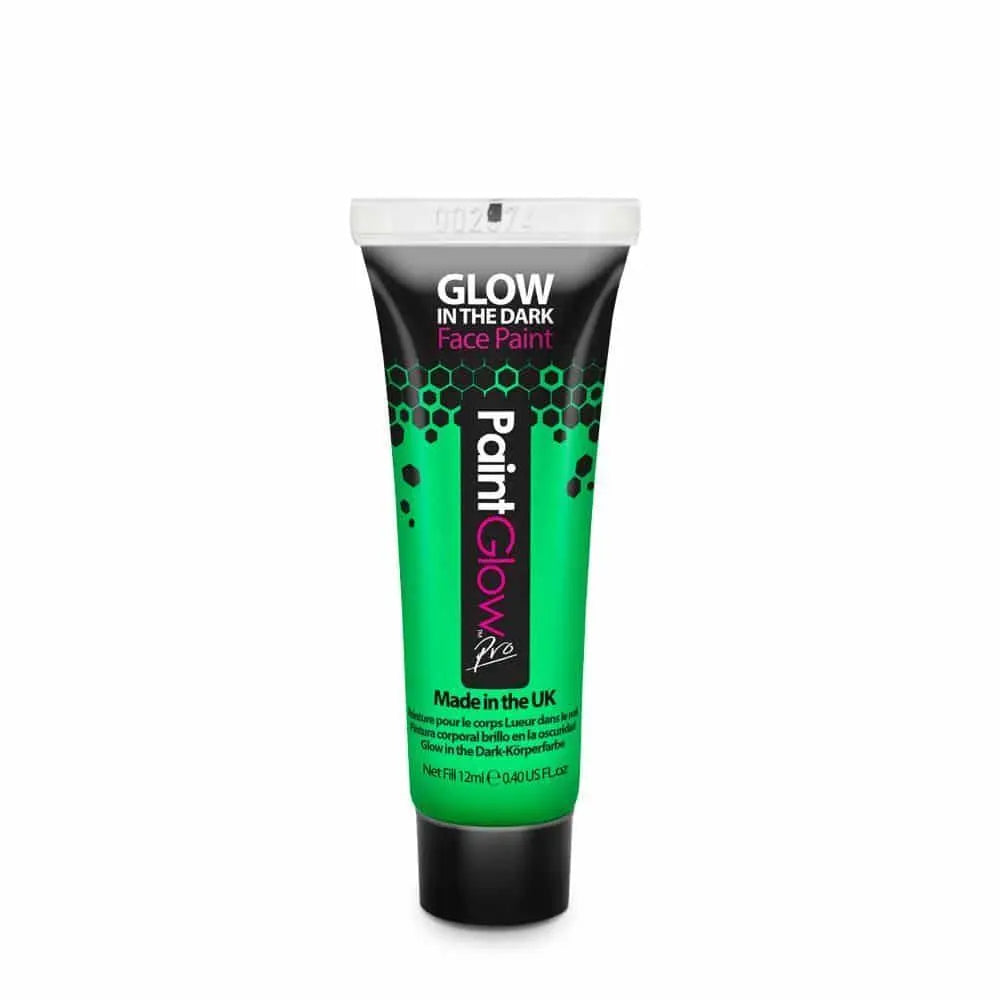 PaintGlow Pro Glow in the Dark Face Paint 12ml  - Green PaintGlow