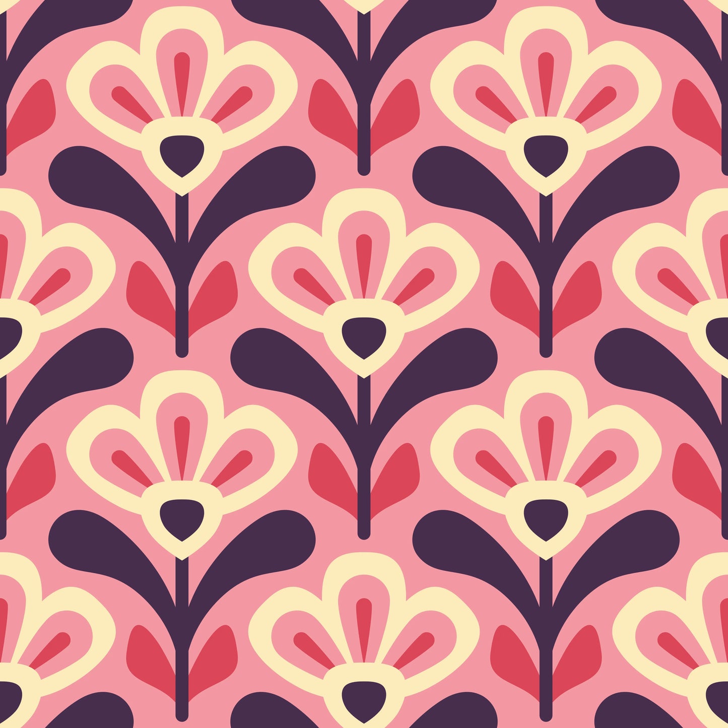 Threefold Hanging Wash Bag - Pink Deco Lily Victoria Green