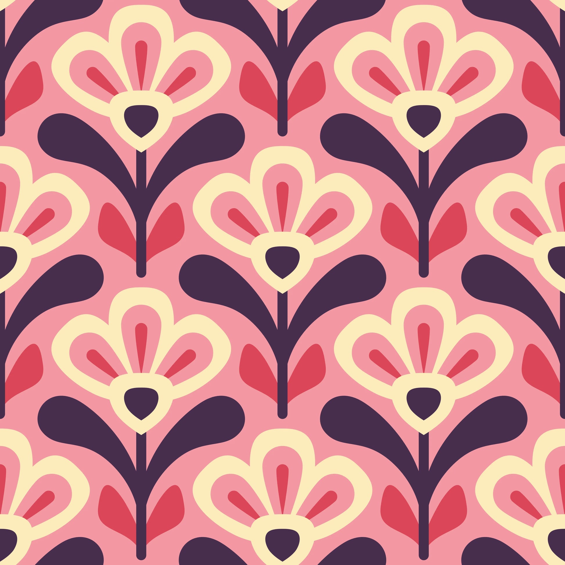 Threefold Hanging Wash Bag - Pink Deco Lily Victoria Green