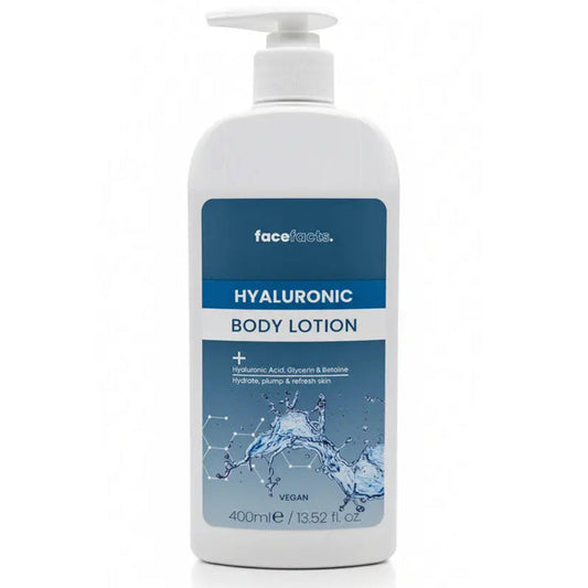 Face Facts Hyaluronic Body Lotion Vegan Pump Bottle 400ml Face Facts