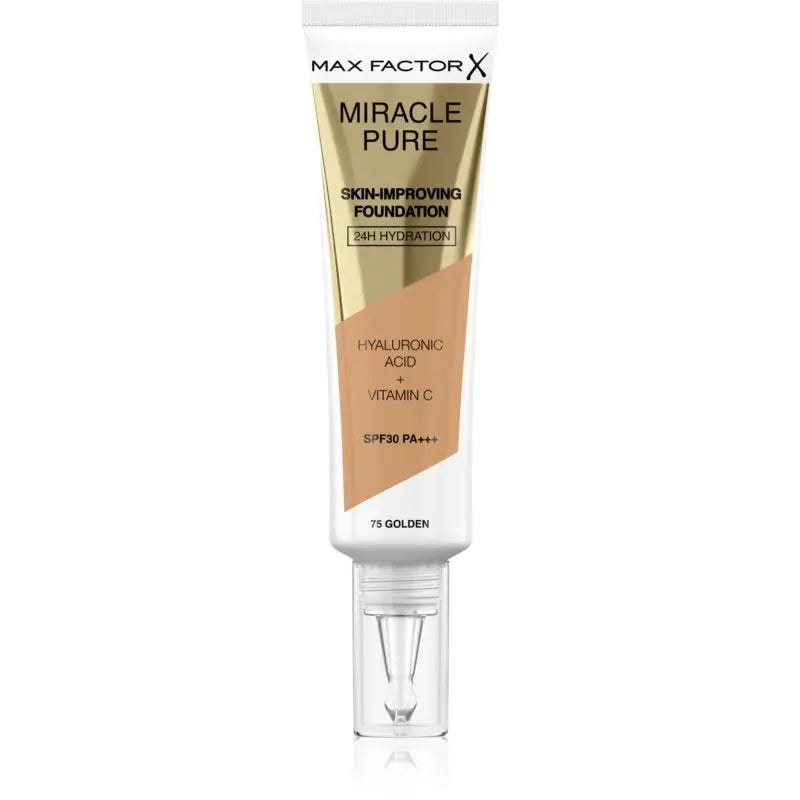 Max Factor Miracle Pure Skin Improving 24H Hydration 75 Golden Foundation 30ml Max Factor