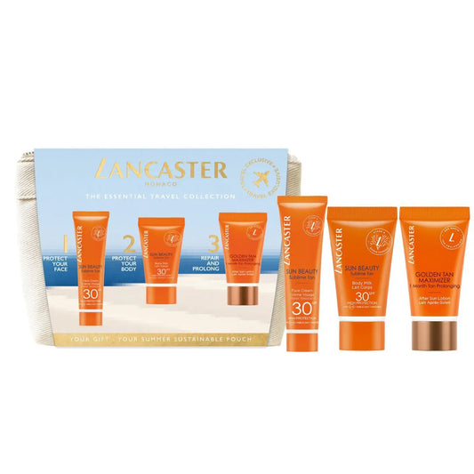 Lancaster Essential Travel Collection SPF 30 for Face 30ml + 30 SPF for Body 50ml + After Sun 50ml