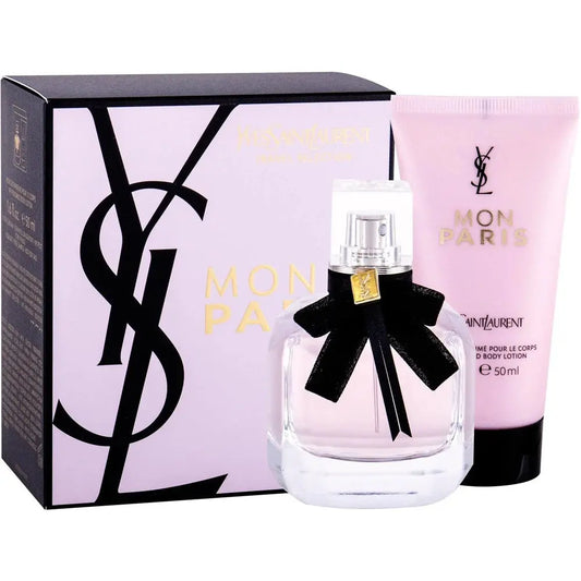 Yves Saint Laurent Mon Paris Gift Set EDP Spray 50ml + Body Lotion 50ml Yves Saint Laurent