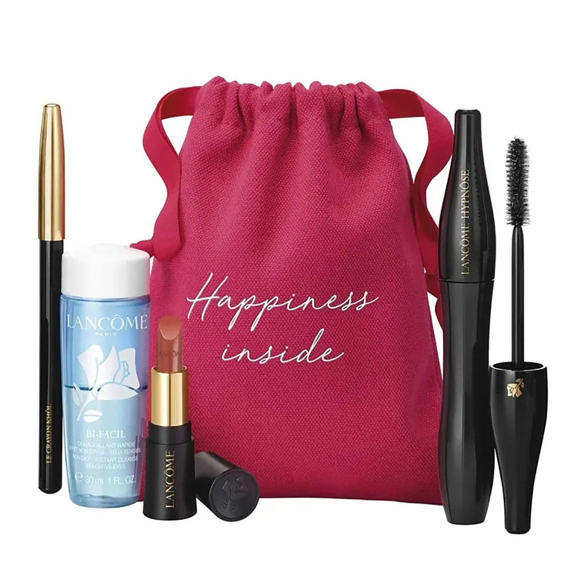 Lancome My Make-Up Favorites Set Mascara, Khol Pencil, Lipstick + Cleanser