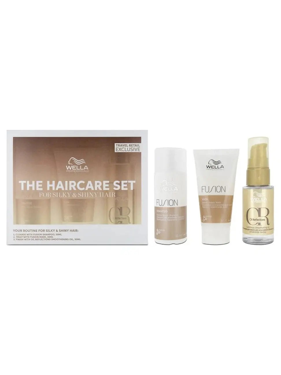 Wella The Haircare Set for Silky & Shiny Hair Shampoo 50ml, Mask 30ml + Oil 30ml Wella Professionals