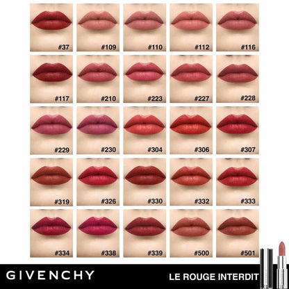 Givenchy Le Rouge Interdit Intense Silk Lipstick 3.4g - 306 Carmin Escarpin Unboxed Givenchy