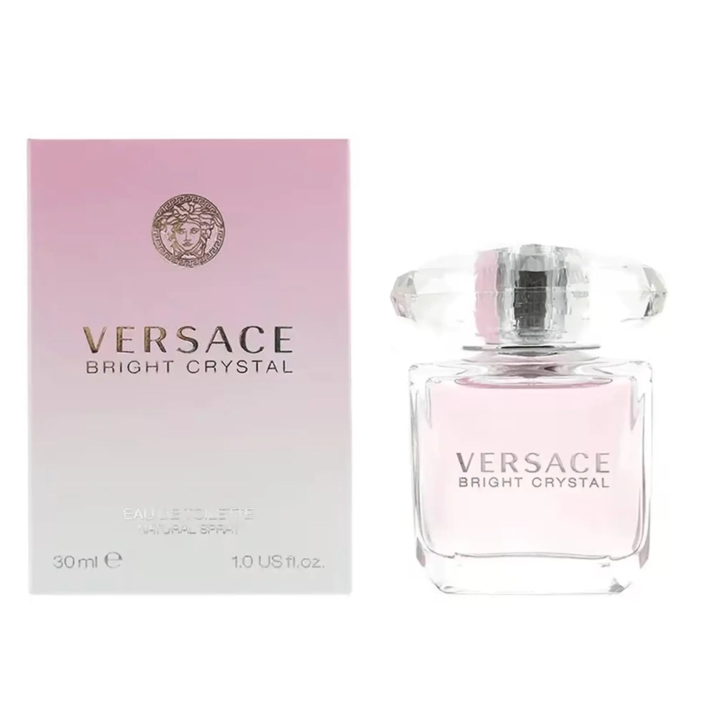 Versace Bright Crystal Eau de Toilette Spray 30ml & Yellow Diamond Deodorant Stick 50ml Women's Luxury Fragrance Gift Set Floral Fresh Scented Daily Skincare Bundle Versace