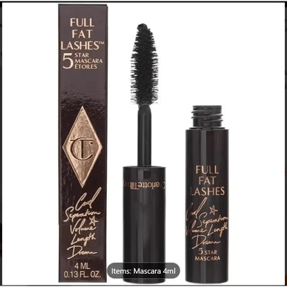 Charlotte Tilbury Full Fat 5 Star Glossy Black Mascara 4ml & Shu Uemura Brow Unlimited Mascara 4.4ml – Black & Mystic Green Eye Makeup Duo The Beauty Store
