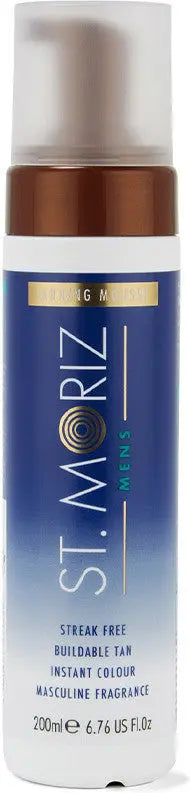 St.Moriz Mens Streak Free Fast Tanning Mousse 200ml - The Beauty Store