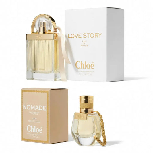 Chloe Perfume Set for Women – Love Story Eau de Parfum 50ml & Nomade Naturelle Eau de Parfum 30ml – Luxury Romantic & Fresh Floral Fragrance Duo – Long Lasting Elegant Designer Perfumes – Gift Set for Women The Beauty Store