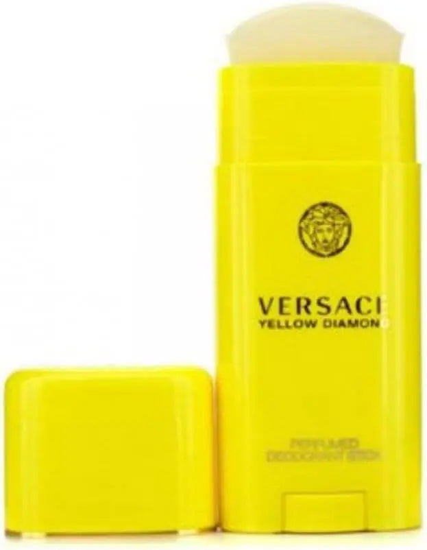 Versace Bright Crystal Eau de Toilette Spray 30ml & Yellow Diamond Deodorant Stick 50ml Women's Luxury Fragrance Gift Set Floral Fresh Scented Daily Skincare Bundle Versace