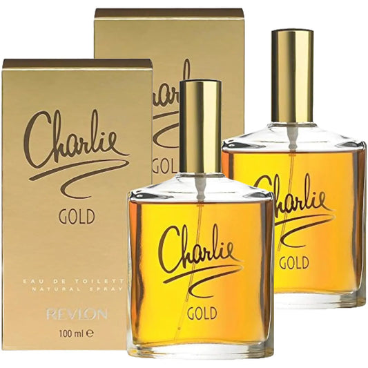 Revlon Charlie Gold Eau de Toilette Spray 100ml x 2 - Womens Perfume Revlon