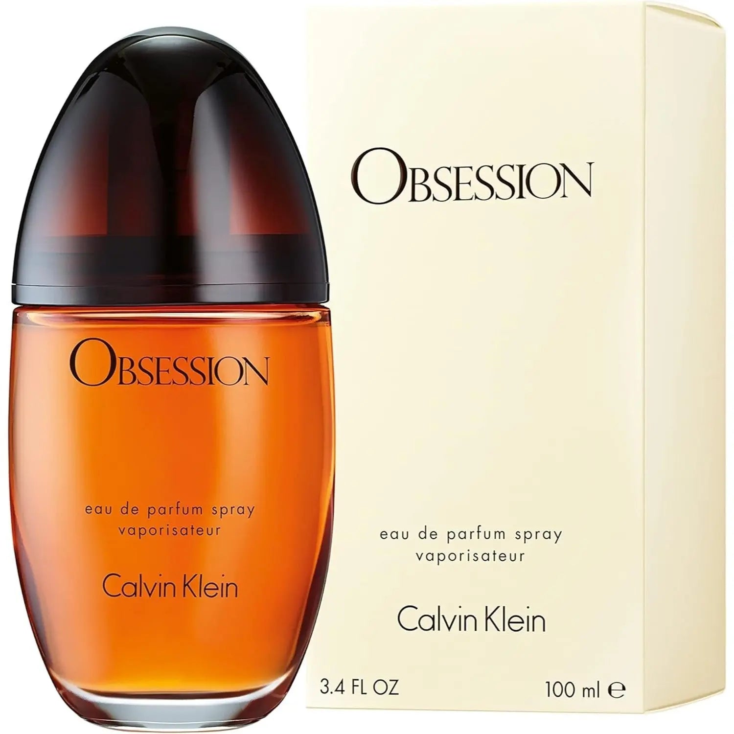Calvin Klein Obsession Eau de Parfum Spray 100ml for Women Pack of 2 – Warm Spicy Amber Long Lasting Fragrance Set Calvin Klein