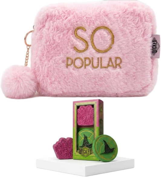 Wicked The Movie Glinda Cosmetic Bag + Bath Bomb Wicked The Movie