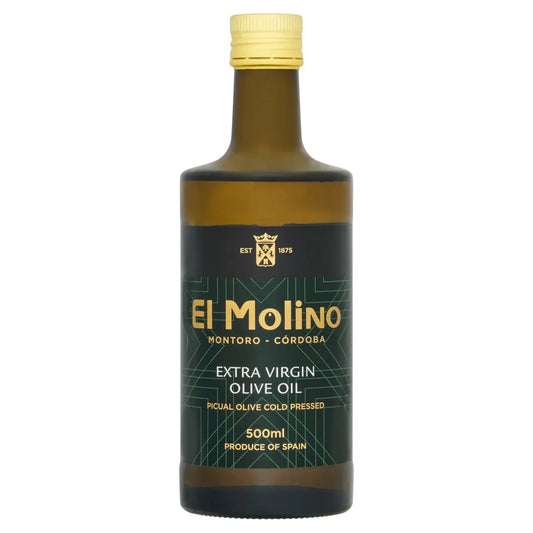 El Molino Extra Virgin Olive Oil 500ml Cold Pressed Picual Olives Made in Spain El Molino