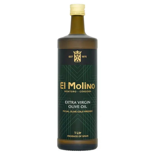 El Molino Extra Virgin Olive Oil 1L Cold Pressed Picual Olives Made in Spain El Molino
