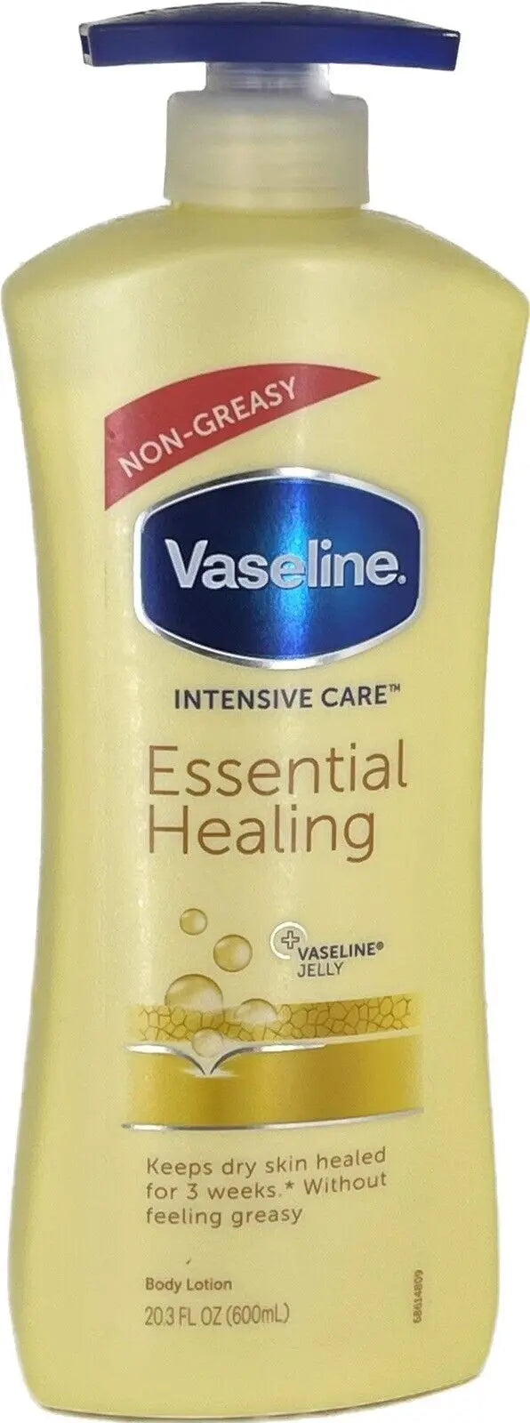 Vaseline Intensive Care Essential Healing Body Lotion with Pump 600ml - The Beauty Store