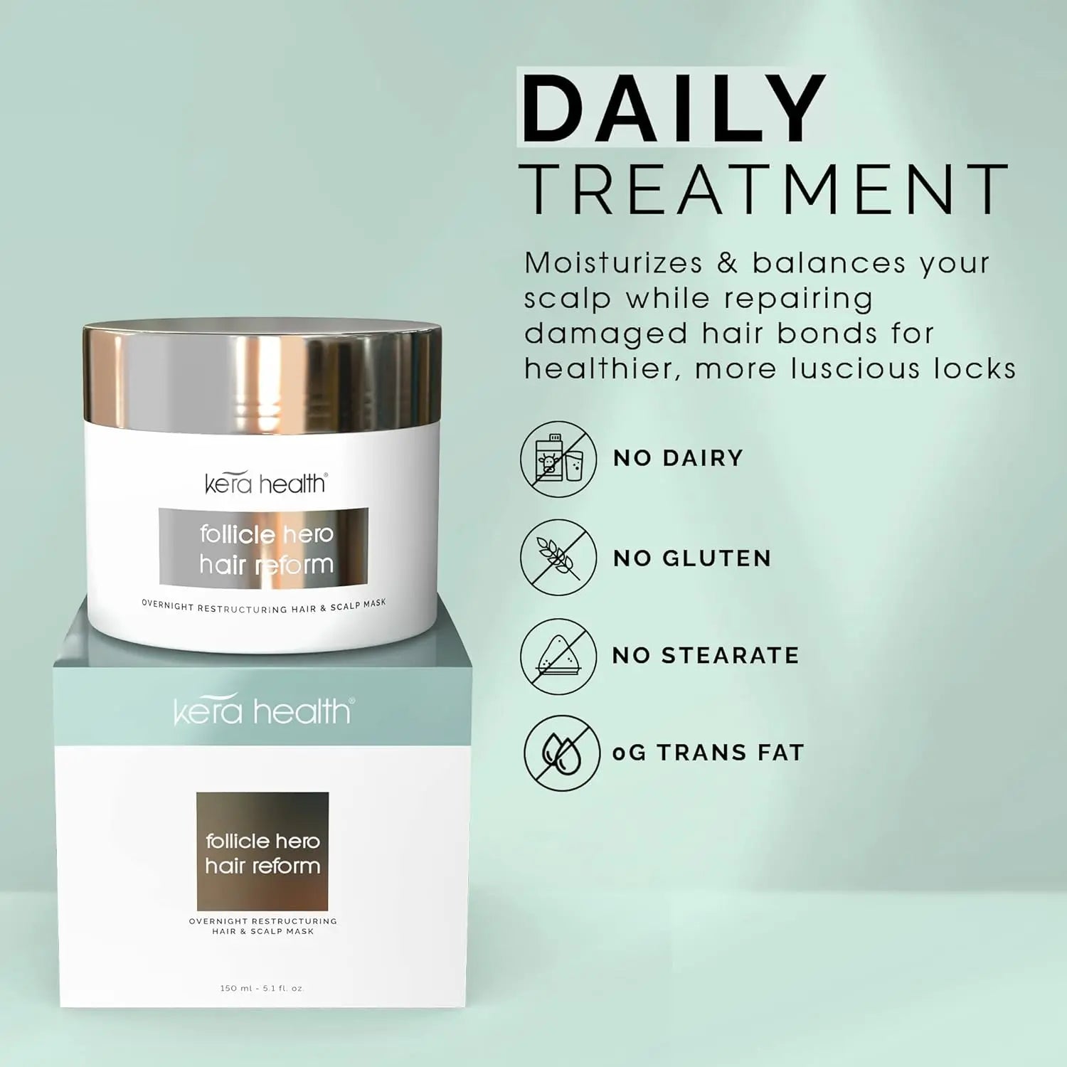 Kera Health Follicle Hero Hair Reform Overnight Restructuring Hair & Scalp Mask 150ml Kera Health